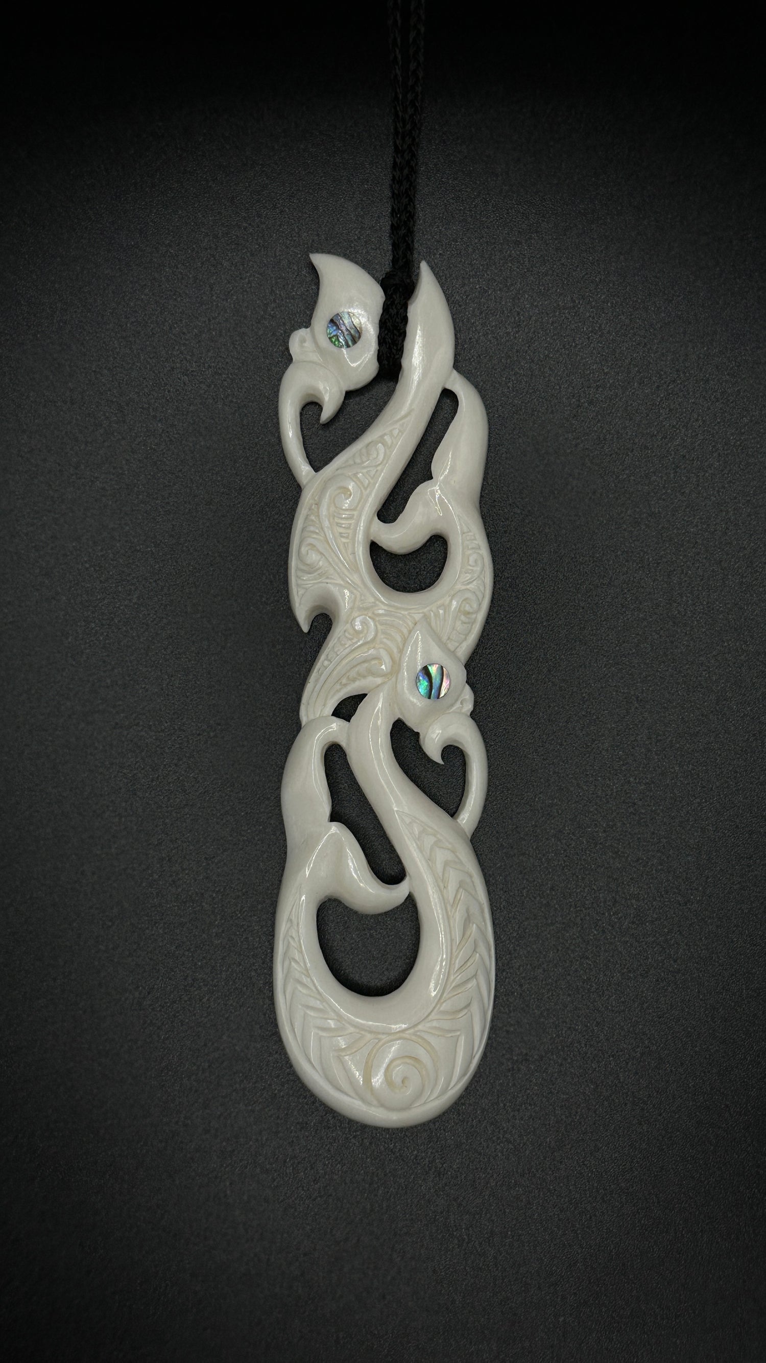 Double Manaia Bone Necklace