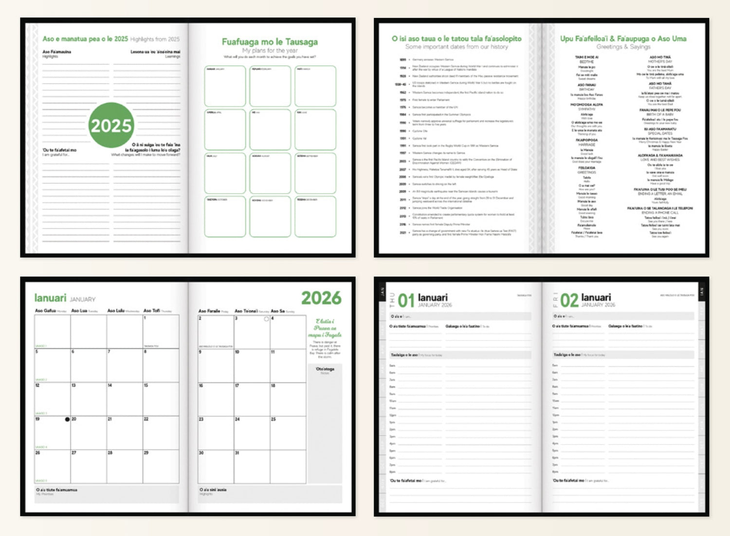 2026 Bilingual Daily Planner Tuhi Stationary