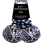 NZ Poi | Maori Patterened Fabric Blue
