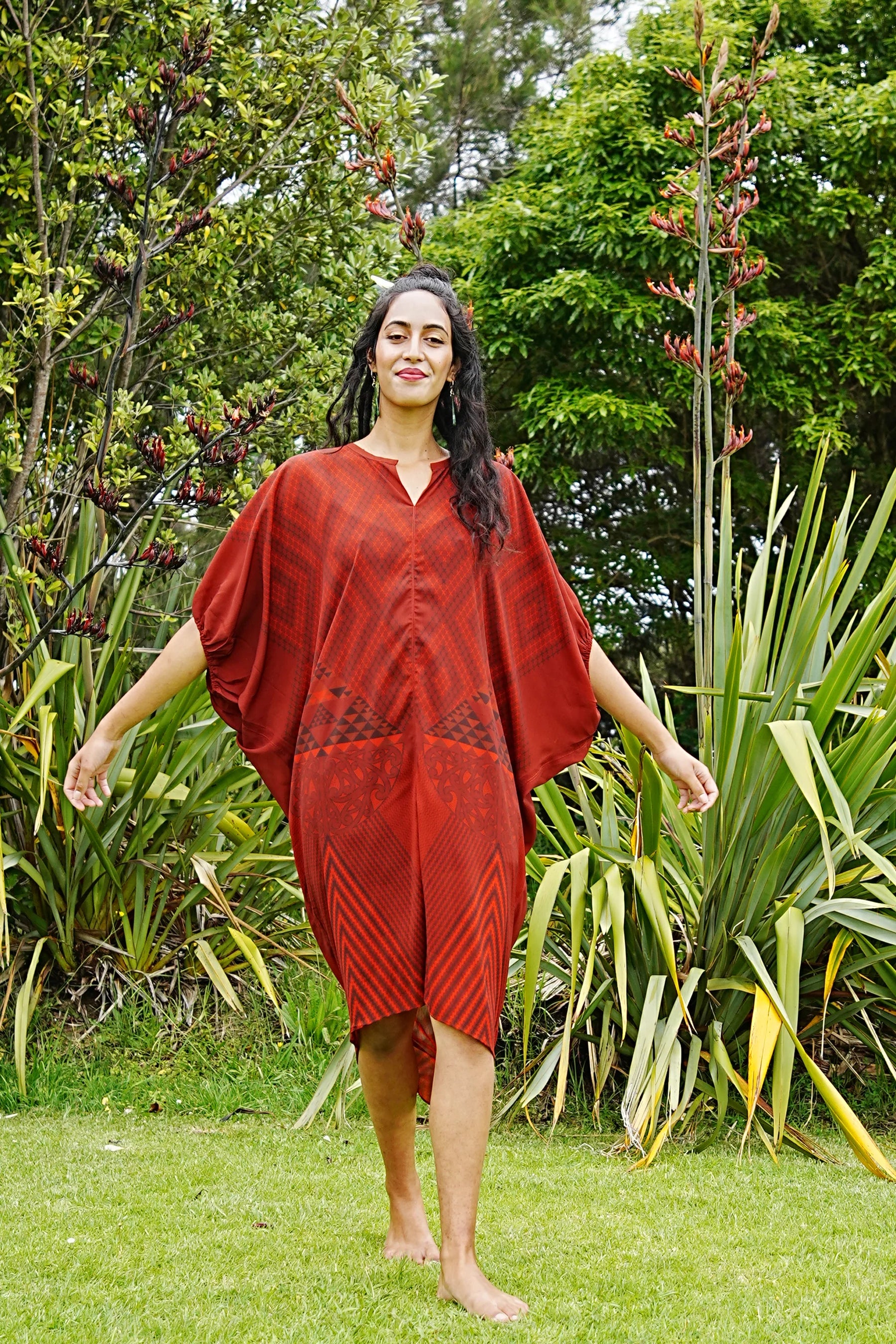 Long Kaftan Transcending Burnt Orange Dress Mori by Design Long Kaftan Transcending Burnt Orange Dress Mori by Design