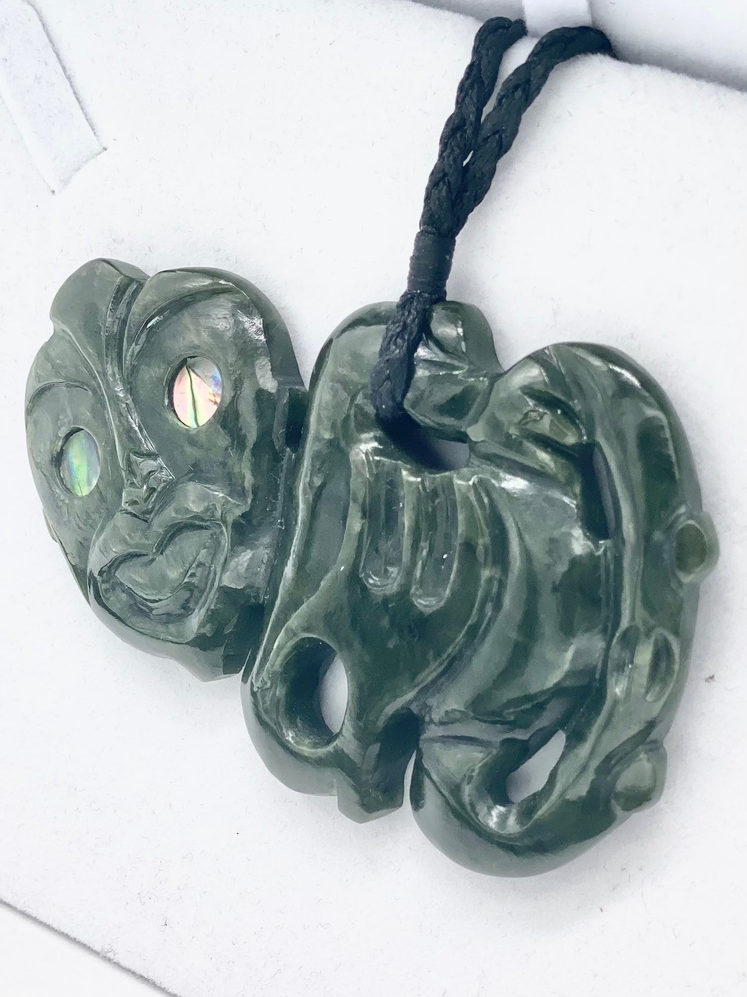 Tiki Side Hanging Pounamu Necklace