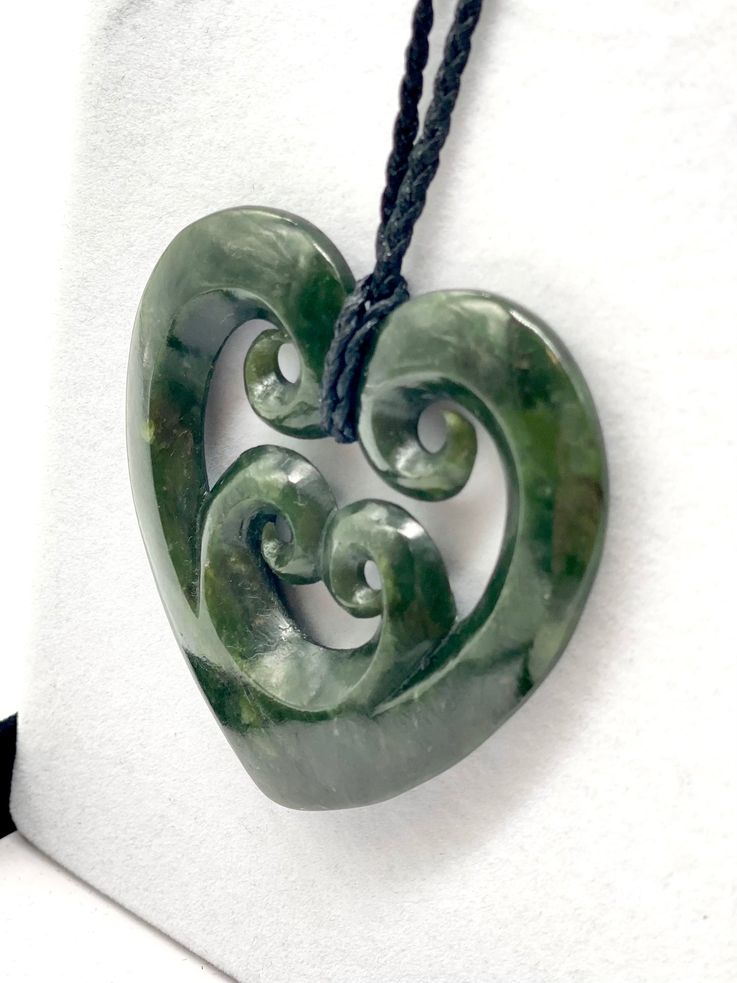 Medium Quad Koru Heart Pounamu Necklace