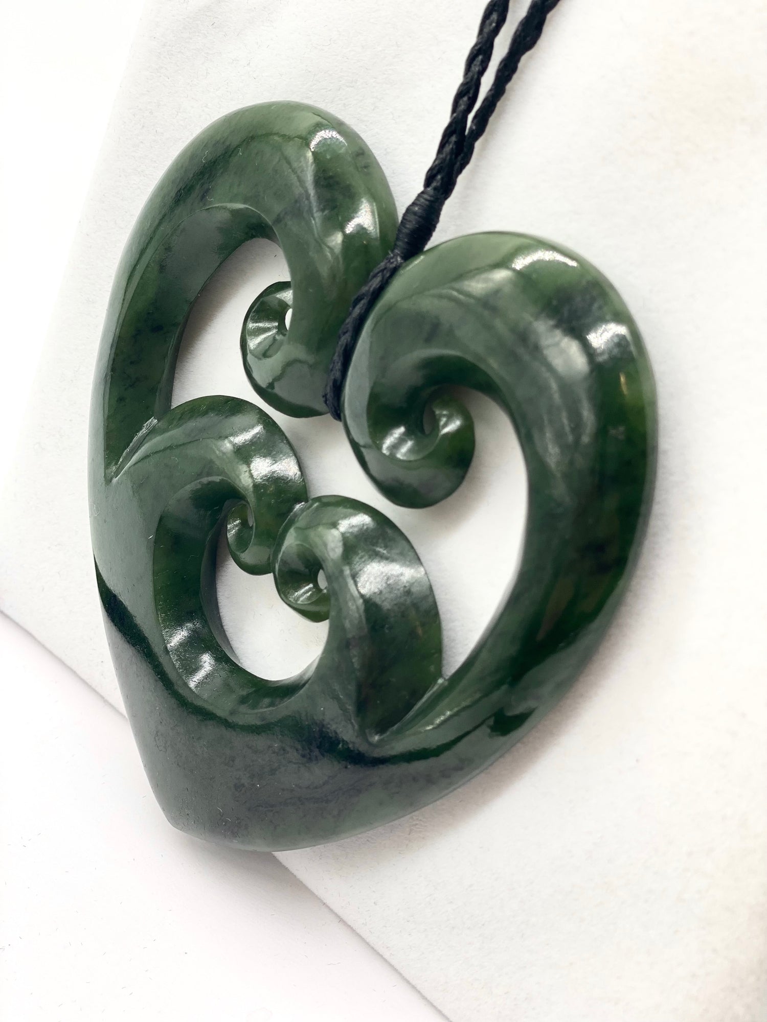XL Quad Koru Heart Pounamu Necklace