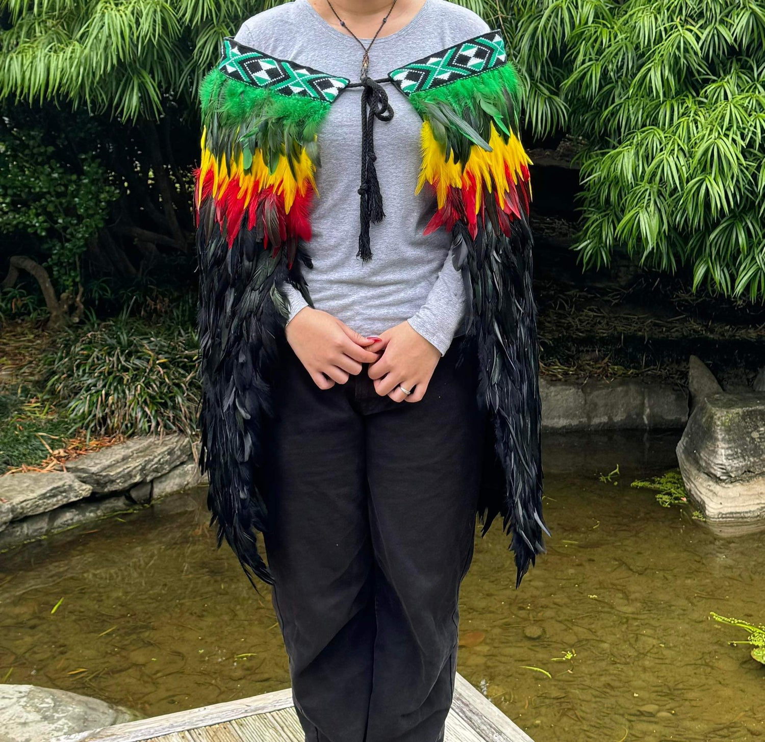 Korowai Adult Half Length- Rasta