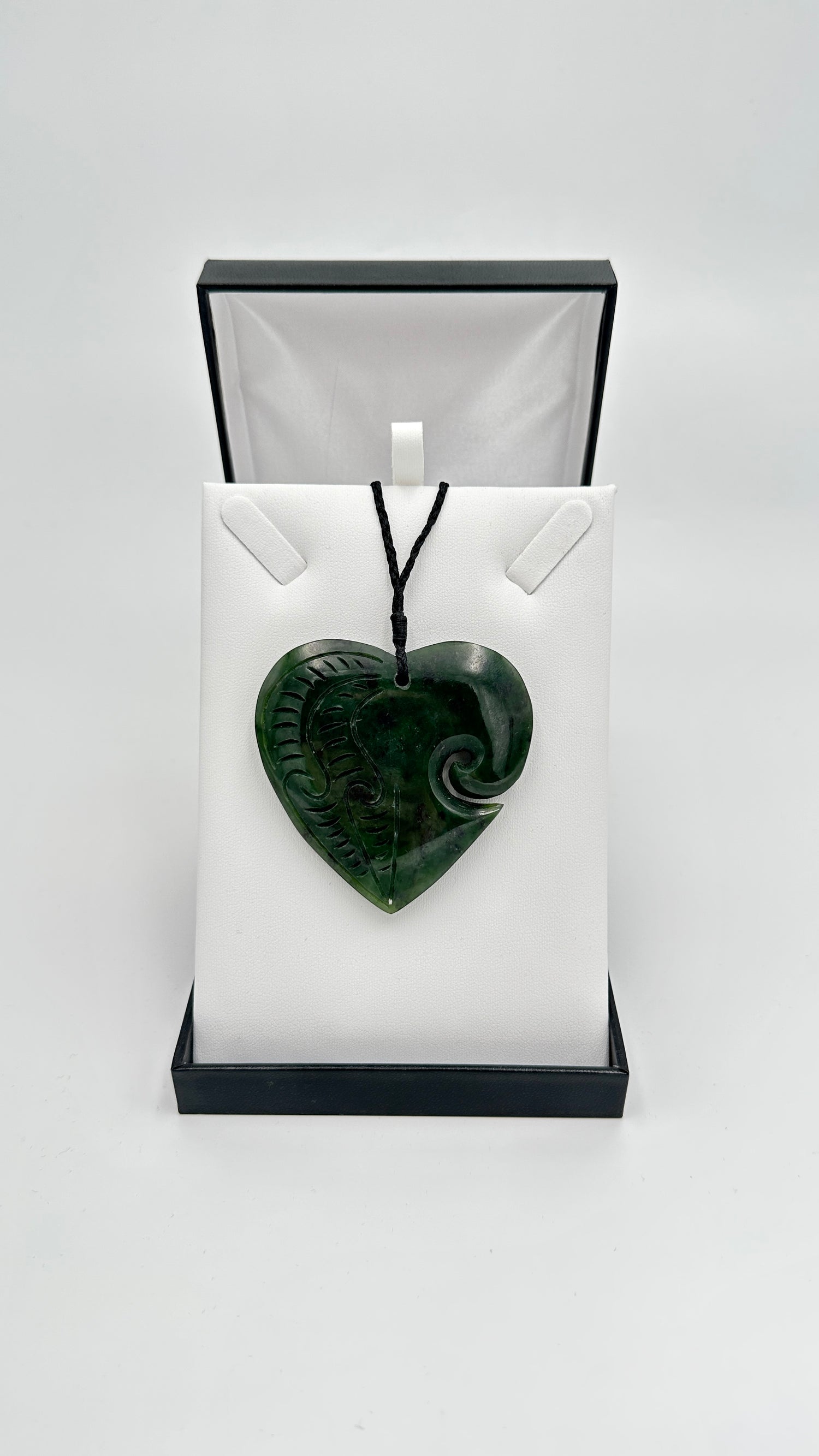 Engraved Koru Heart Pounamu Necklace