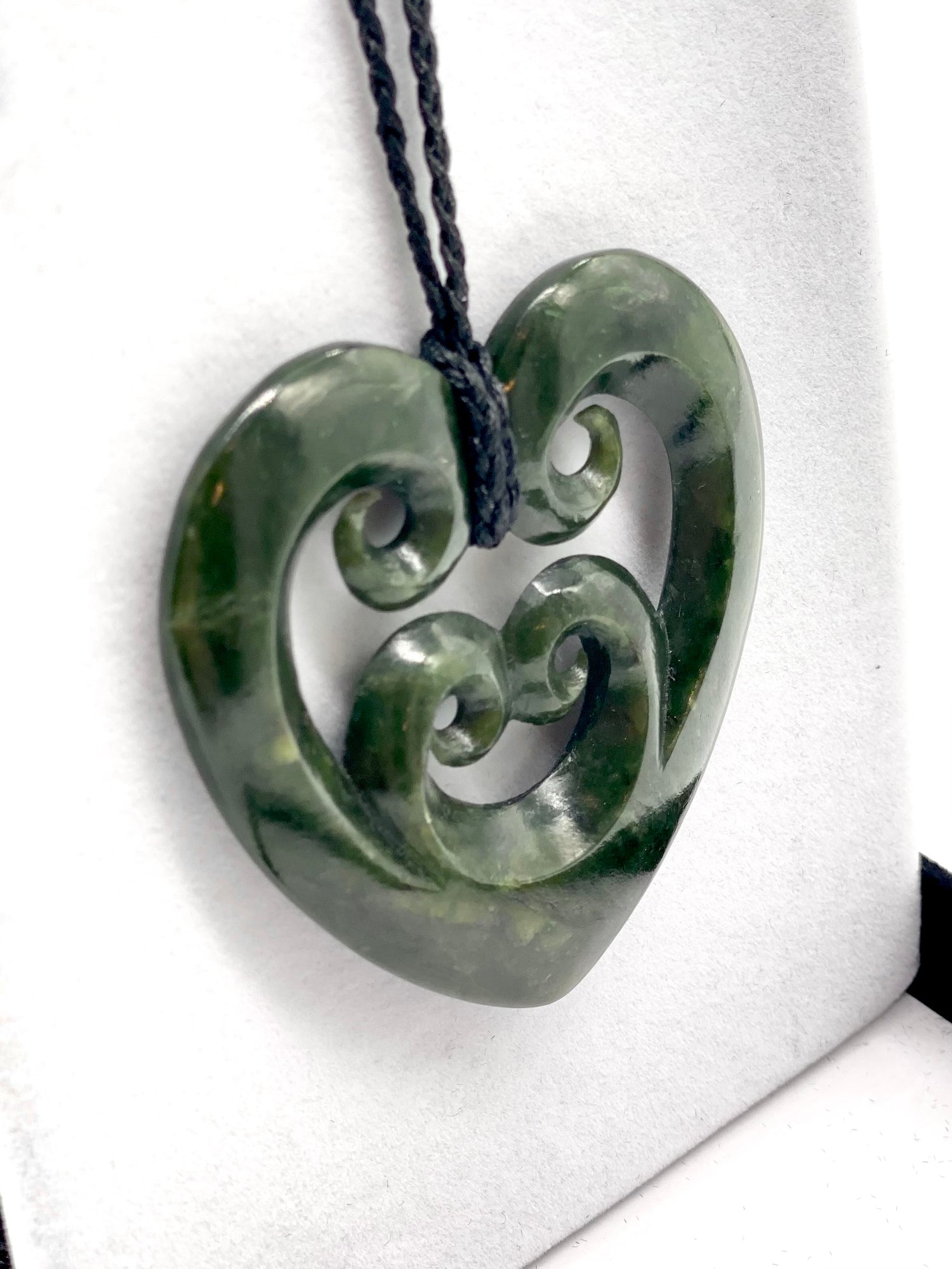Medium Quad Koru Heart Pounamu Necklace