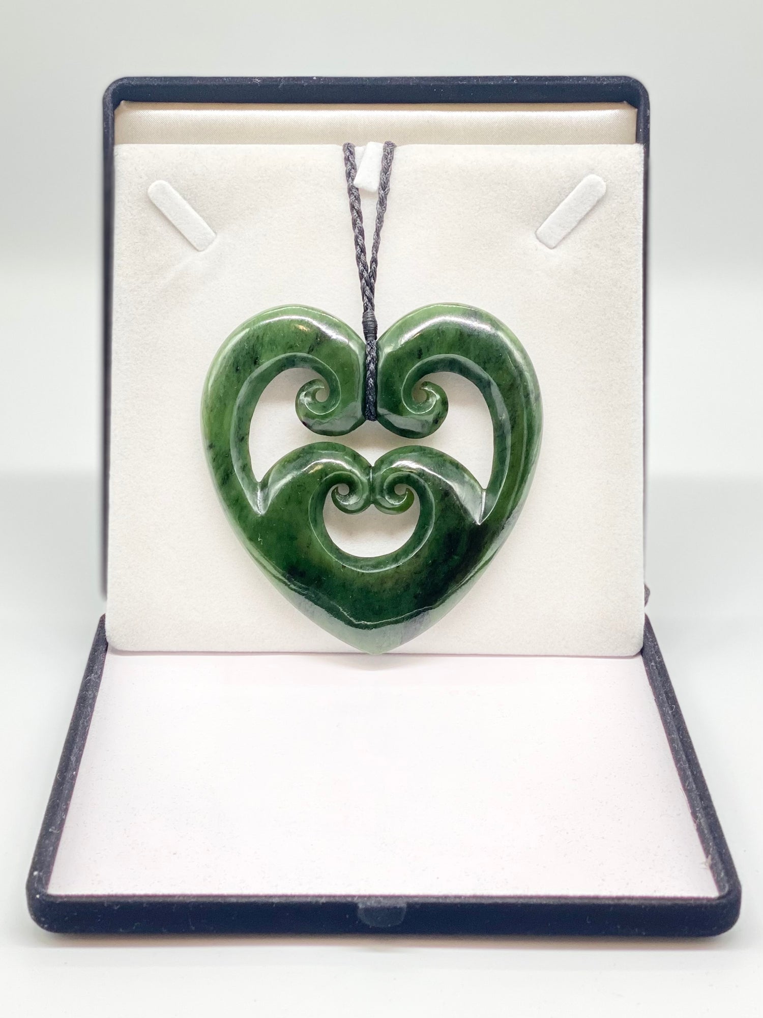 XL Quad Koru Heart Pounamu Necklace