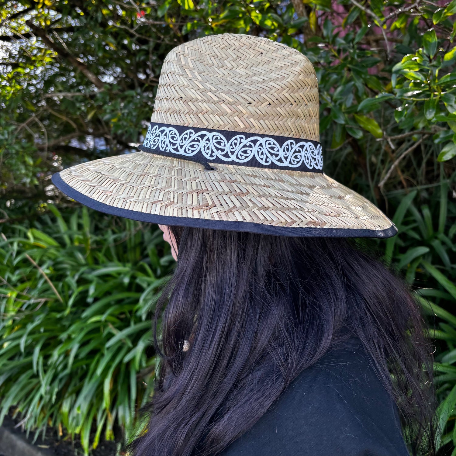 Straw Hat with Maori Designs