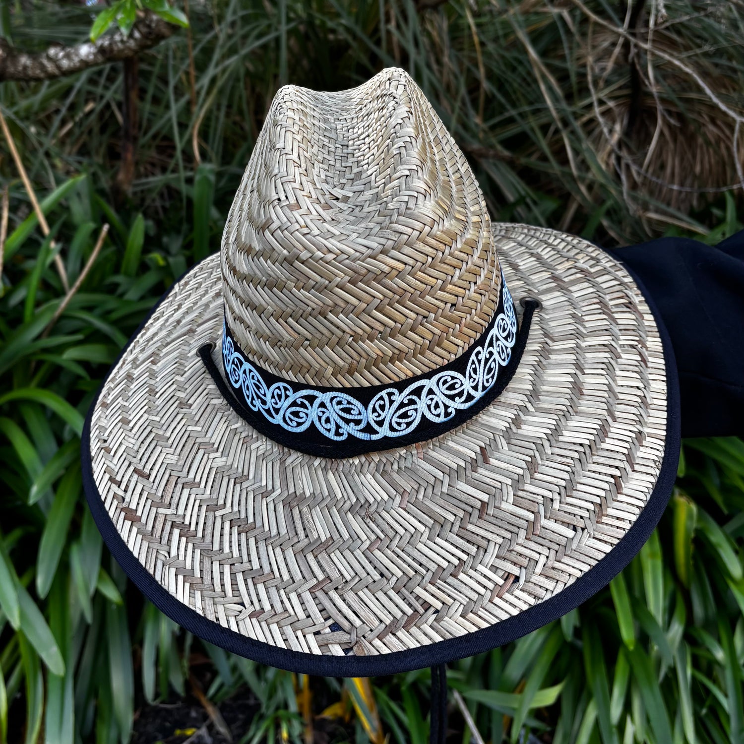 Straw Hat with Maori Designs