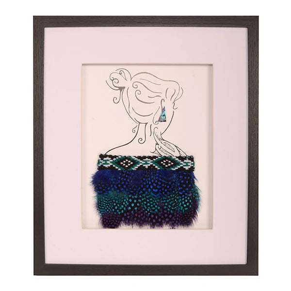 Glass Framed Korowai on Lady