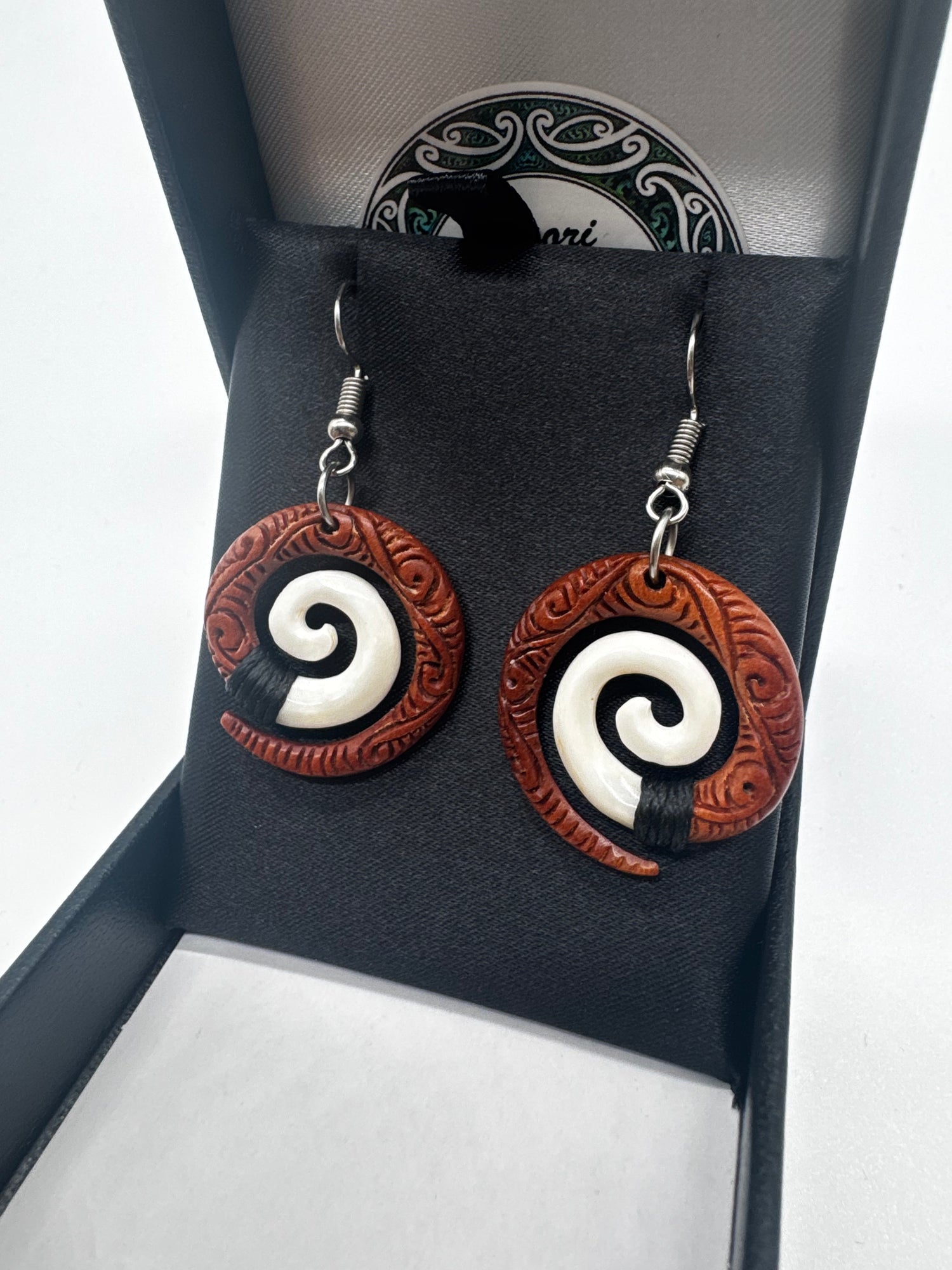 Wooden Bone Earrings