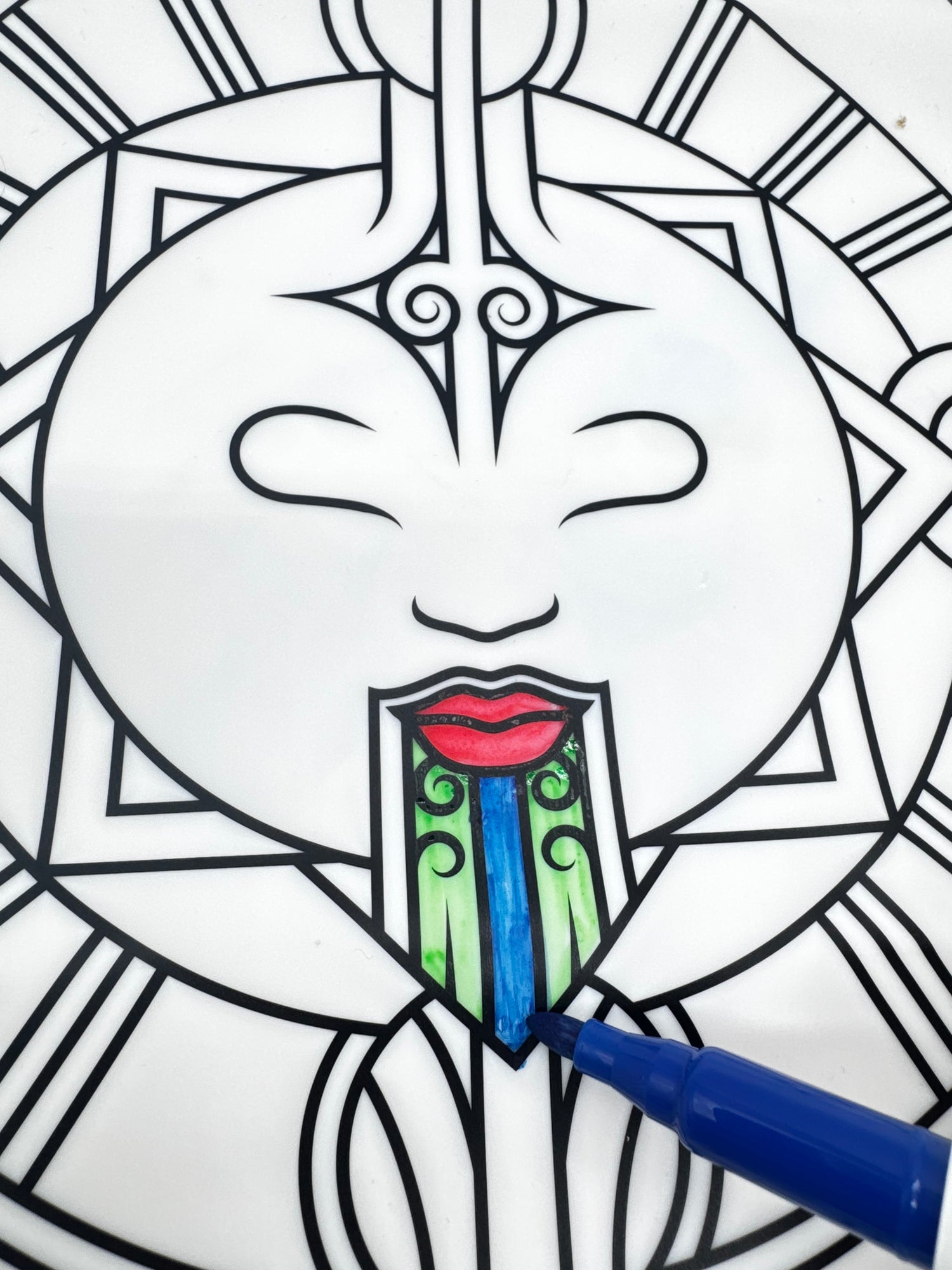 Washable Colouring (Moon Design)