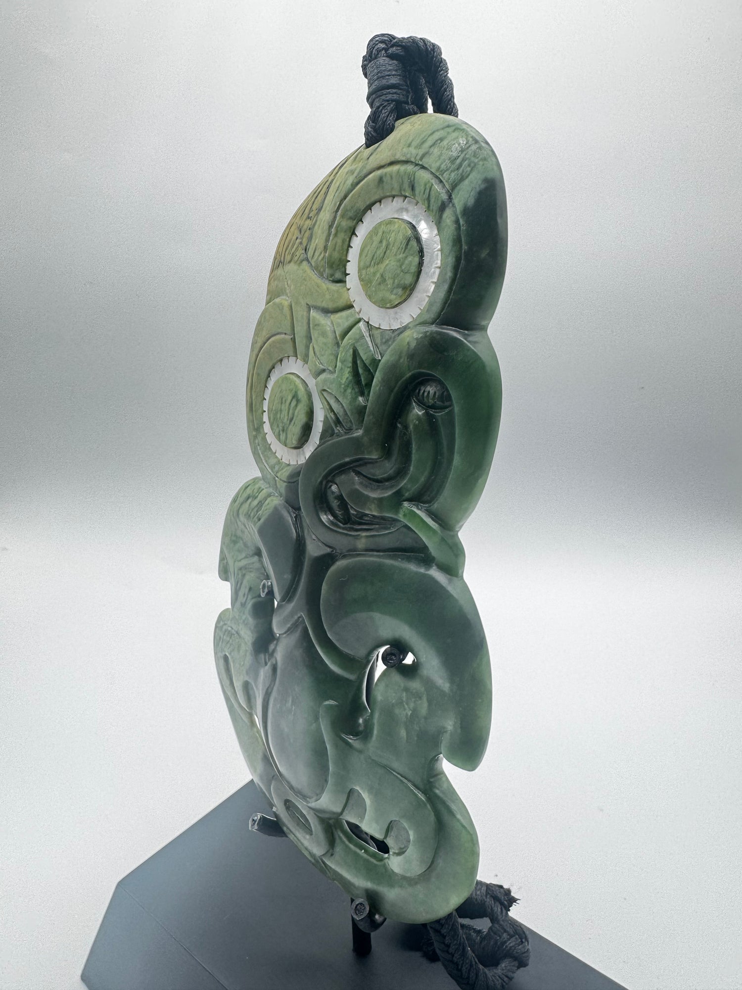Tiki Pounamu Necklace & Display