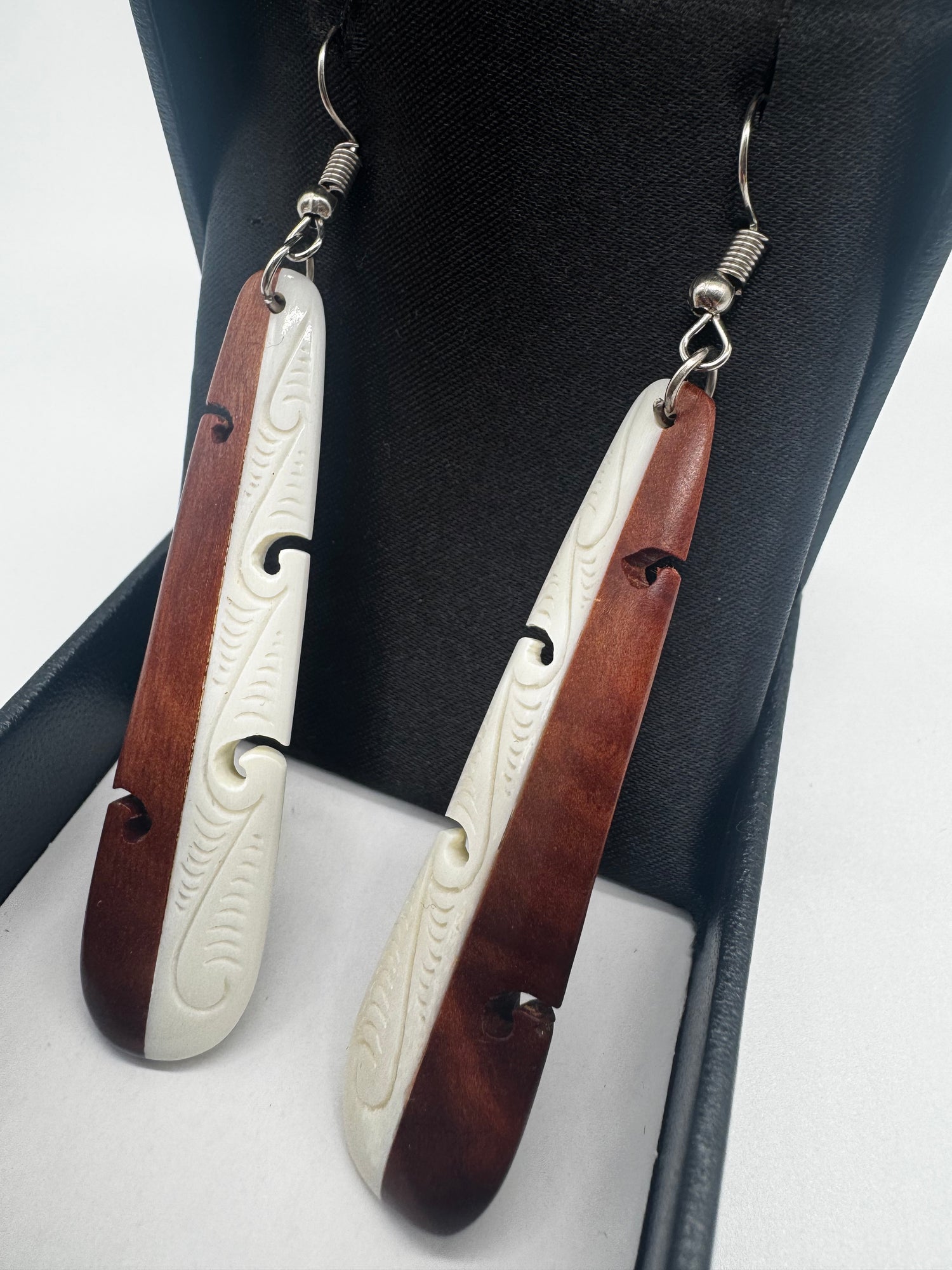 Wooden Bone Earrings