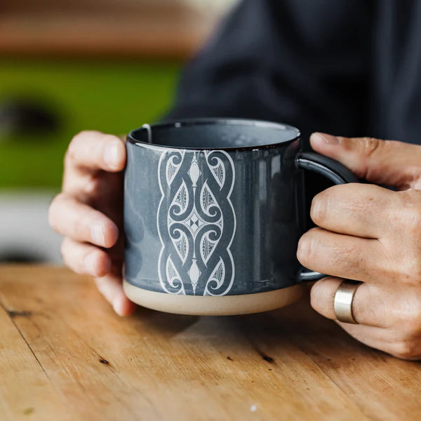 Black Glazed Ceramic Mug - Moana Rd