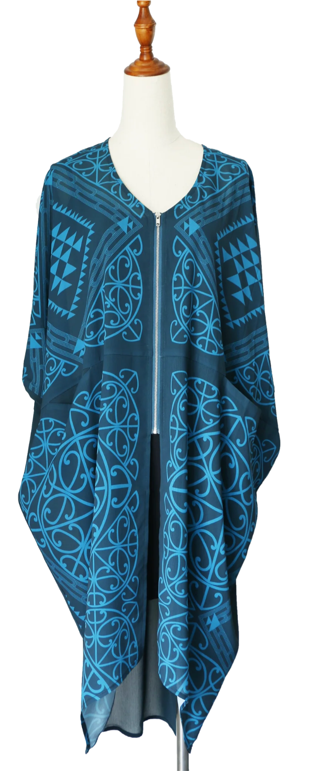 Teal Putiputi Kaftan Dress