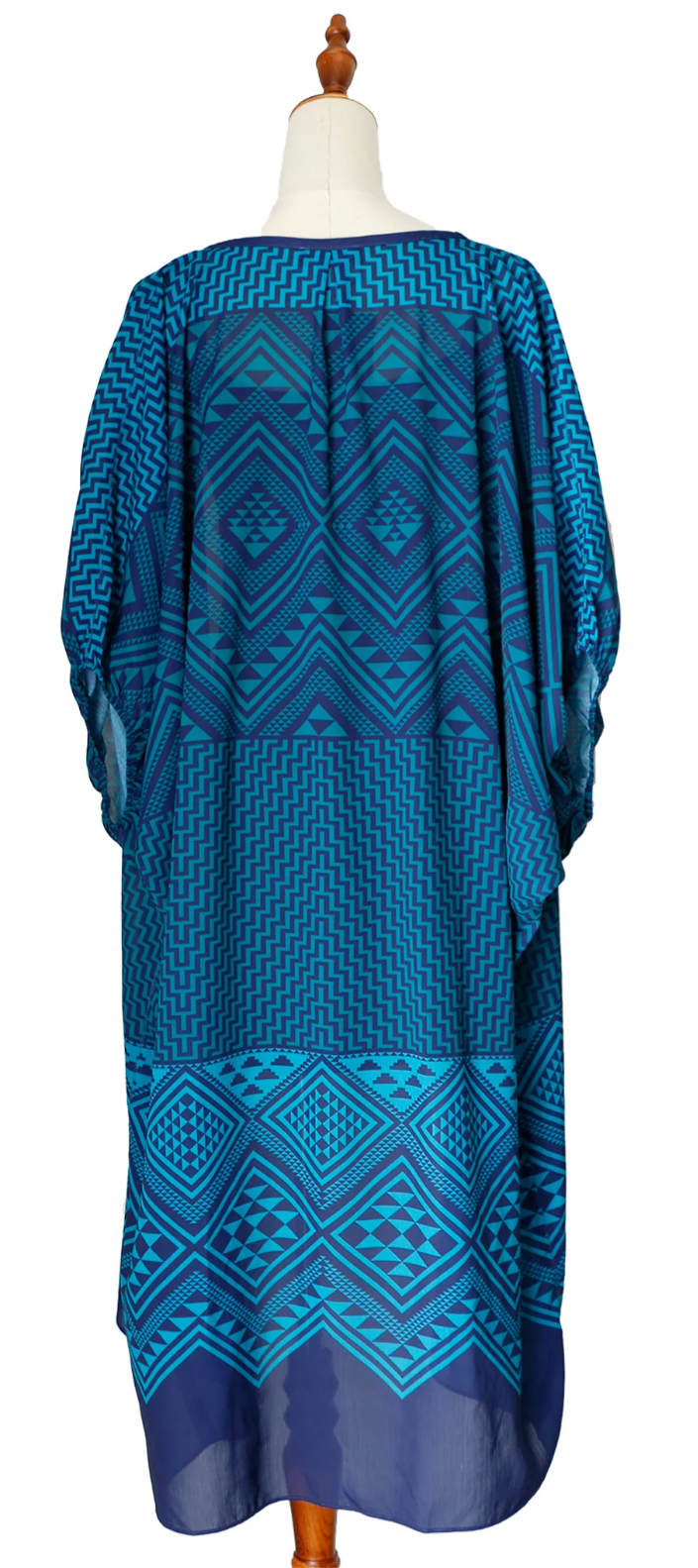 Teal Niho Long Kaftan Dress