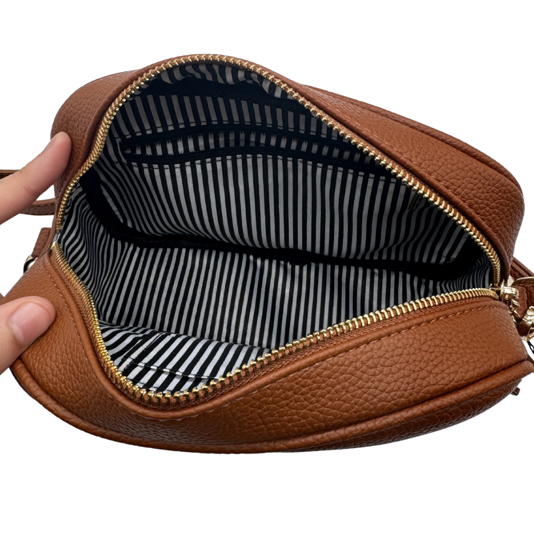 Whenua Brown Rerehua Crossbody Bag