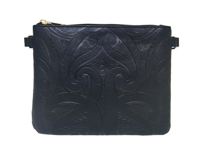 Black Viaduct Clutch Bag- Moana Rd