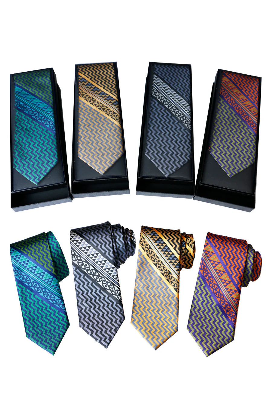 Poutama Neck Tie- Gold