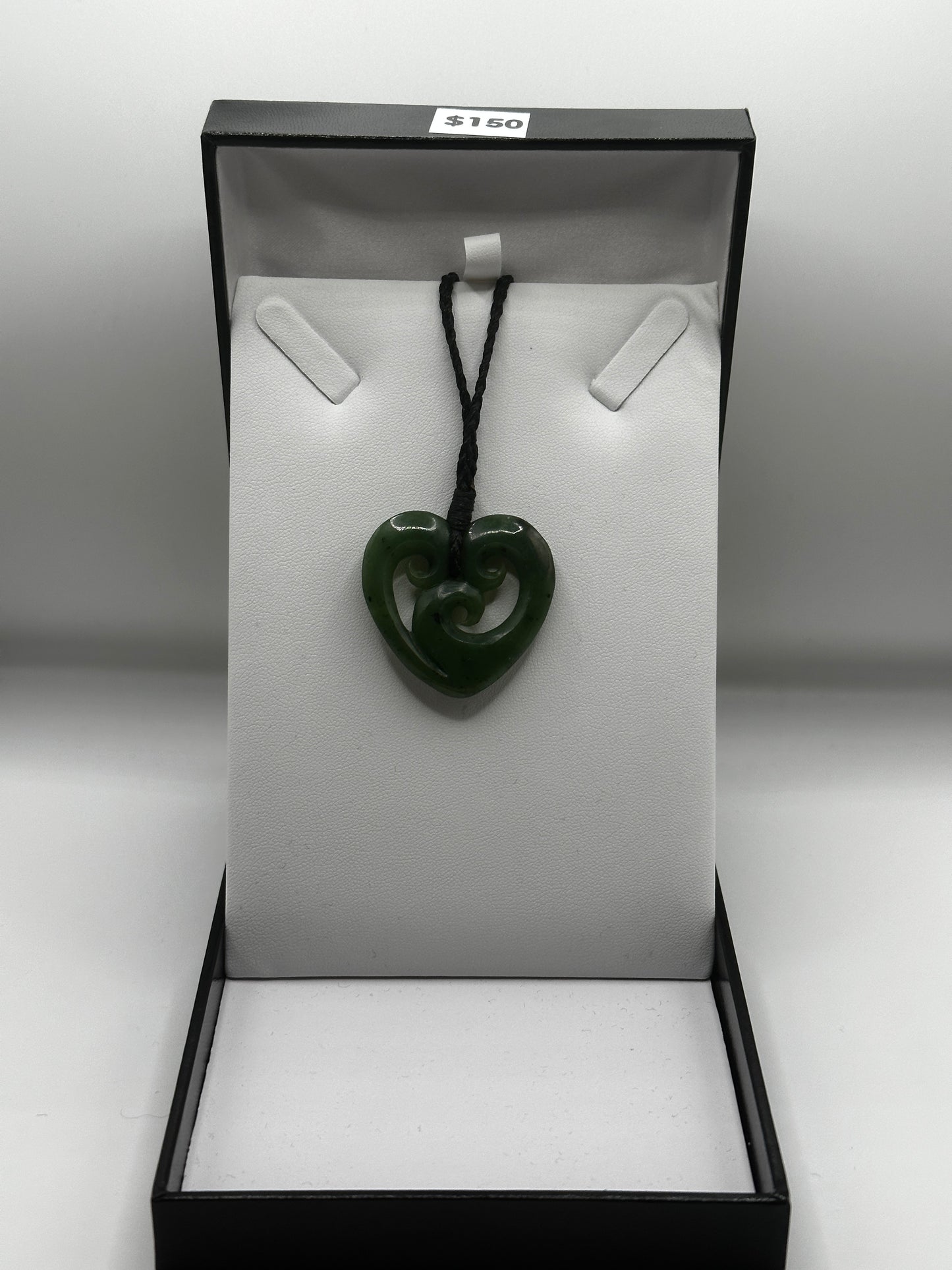 Mini Triple Koru Heart Pounamu Necklace