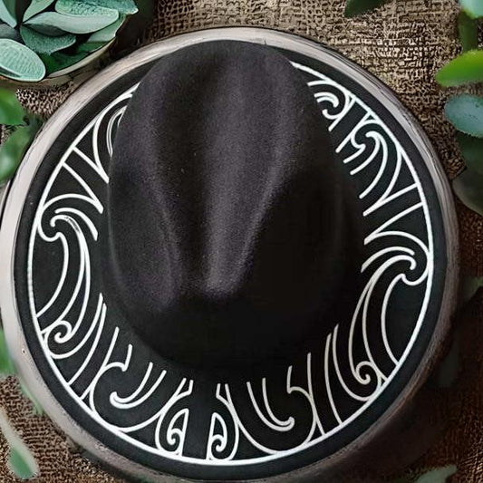 Black Maori Fedora Hat