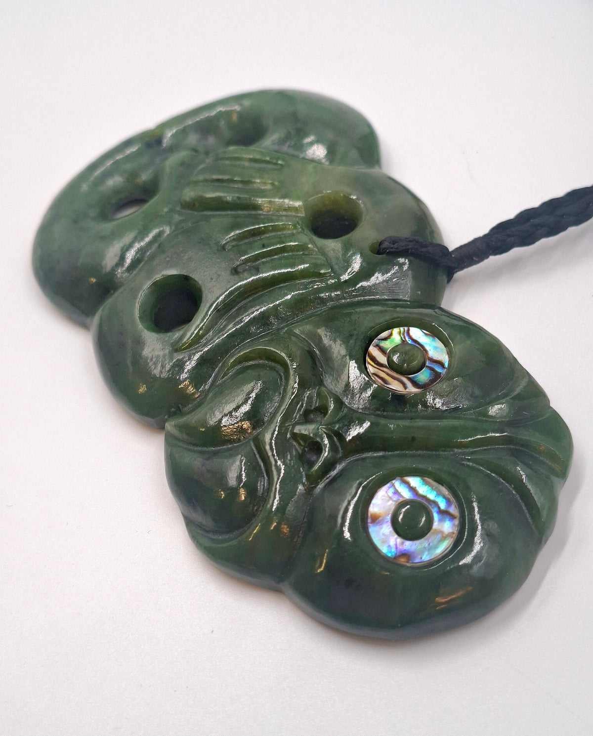 Tiki Side Hanging Pounamu Necklace