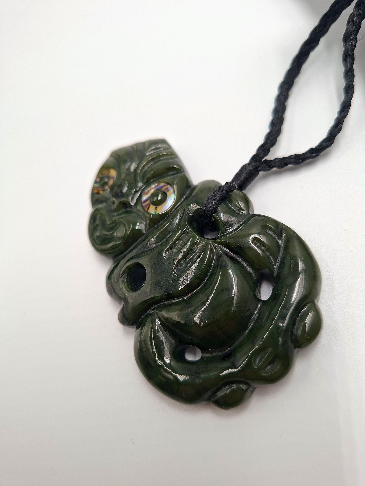 Tiki Side Hanging Pounamu Necklace