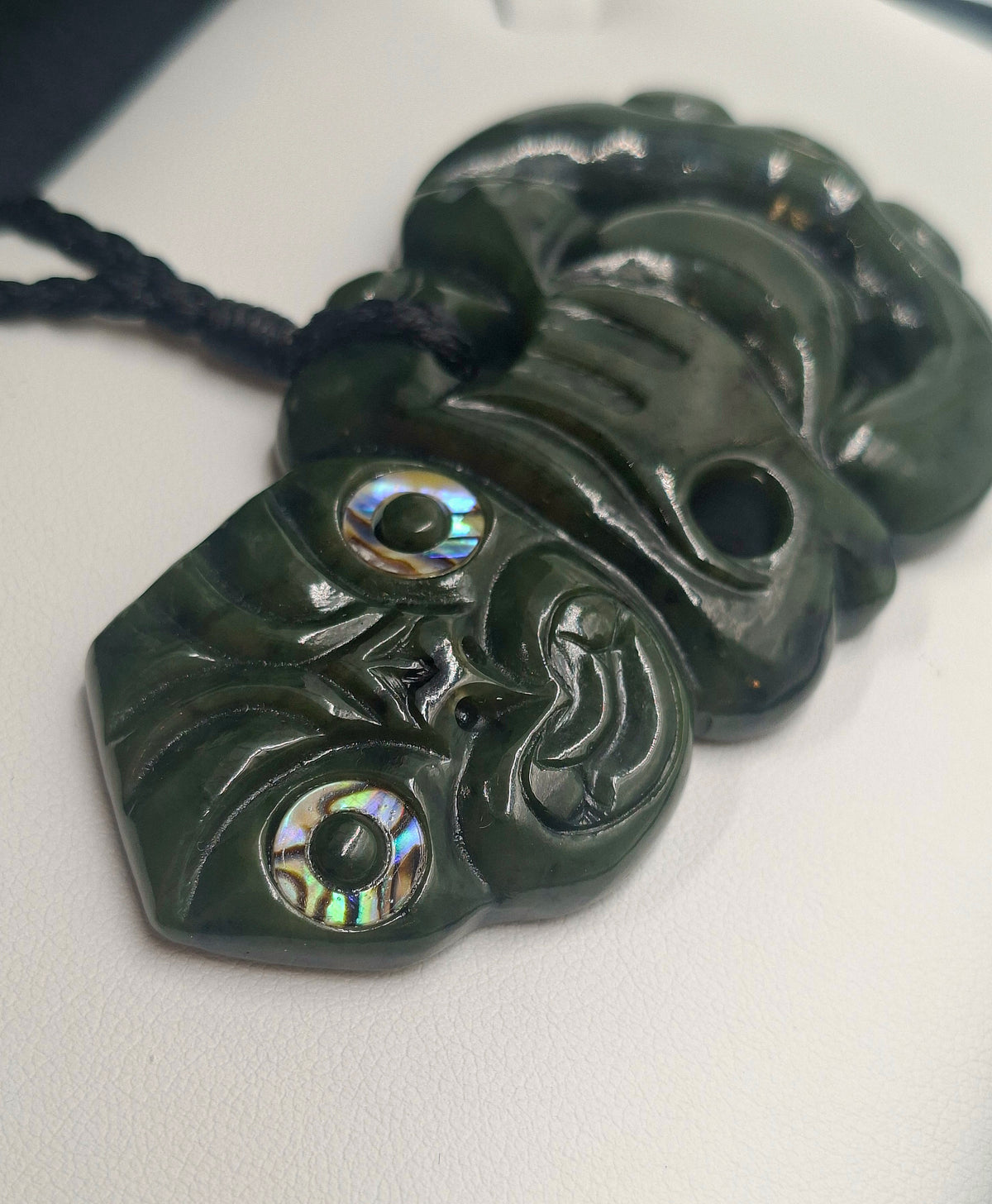 Tiki Side Hanging Pounamu Necklace